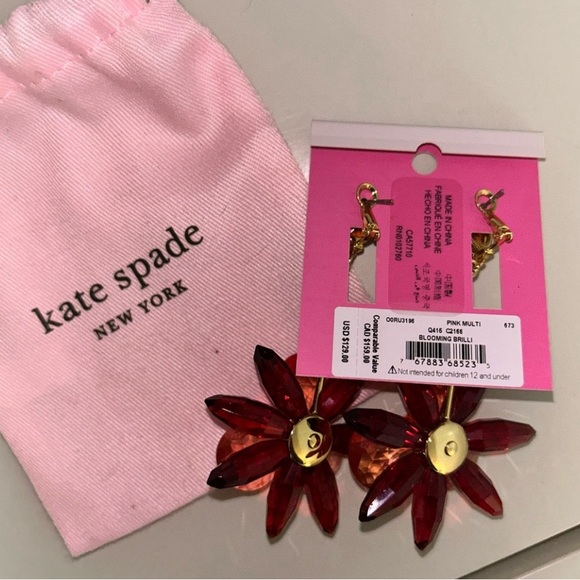NWT Kate Spade Blooming Brilliant Statement Earrings - Picture 2 of 4